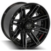 Set 4 20" 4PLAY 4P08 Black Brushed Face & Tinted Clear 20x10 Wheels 8x180 -24mm