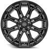 Set 4 20" 4PLAY 4P83 Black Brushed Face & Tinted Clear 20x10 5x5 5x5.5 -18mm Rim