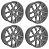 Set 4 22" OE Wheels DG51 Gunmetal 22x10 Wheels 5x5.5 Rims 25mm For Ram Chrysler