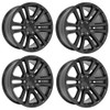 Set 4 20" OE Wheels CV99 Satin Black 20x9 Wheels 6x5.5 Rims 31mm For Chevy GMC