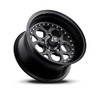 15" Center Line Rev 2.0 Satin Black Center Satin Black Lip 15x7 5x4.75 -06mm Rim
