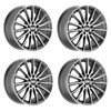 Set 4 19" Fondmetal Aidon Gloss Titanium Machined 19x9 Wheels 5x112 44mm Rims