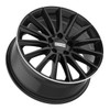 19" Fondmetal Aidon Gloss Black Machined Lip 19x9 Wheel 5x112 44mm Rim