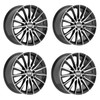 Set 4 19" Fondmetal Aidon Gloss Black Machined 19x9 Wheels 5x112 44mm Rims
