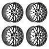 Set 4 19" Fondmetal Makhai Gloss Black Machined 19x8.5 Wheels 5x112 32mm Rims