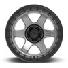 Fuel 1PC D752 Block 18x9 5x5.0 Matte Gunmetal With Black Ring Wheel 18" 1mm Rim
