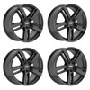 Set 4 18" Fondmetal Hexis Gloss Black 18x8 Wheels 5x112 40mm Rims