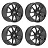 Set 4 20" Fondmetal Elatha Gloss Black 20x9 Wheels 5x112 20mm Rims