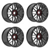Set 4 20" Fondmetal 9EVO MD Gloss Black 20x10.5 Center Lock - Monodado 48mm Rims