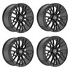 Set 4 21" Fondmetal 1972 Gloss Black 21x11 Wheels 5x112 19mm Rims
