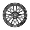 19" Fondmetal 1972 Gloss Black Machined 19x8.5 Wheel 5x112 21mm Rim