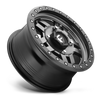 14" Fuel UTV D558 Anza 14x7 4x156 13mm Matte Gunmetal Black Bead Ring Wheel Rim