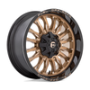 20" Fuel D797 Arc 20x10 8x180 Platinum Bronze Black Lip -18mm For Chevy GMC Rim