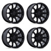 Set 4 22" Fuel 1PC FC880 Super Matte Black 22x12 Wheels 6x135 6x5.5 -44mm Rims