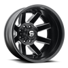 24" Fuel D538 Maverick 24x8.25 8x210 Matte Black Milled Wheel -195mm Rear Dually Rim