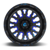 20" Fuel 1PC D645 Stroke 20x9 8x180 Gloss Black Blue Tinted Clear Wheel 1mm Rim