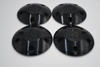 Set 4 5 Lug Black Ro Center Cap fits Lorenzo Milanni V-Tec Wheels