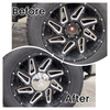 Set 4 5 Lug Black Ro Center Cap fits Lorenzo Milanni V-Tec Wheels