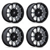 Set 4 22" Fuel 1PC FC880 Super C Gloss Black Milled 22x12 Wheels 8x170 -44mm Rim