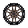 20" Fuel FC874 Celsius Matte Bronze Matte Black Lip 20x10 Wheel 6x5.5 -18mm Rim