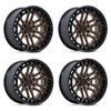Set 4 17" Fuel FC874 Celsius Matte Bronze Matte Black Lip 17x9 6x135 -12mm Rims