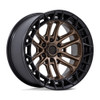 Set 4 17" Fuel FC874 Celsius Matte Bronze Matte Black Lip 17x9 6x135 -12mm Rims