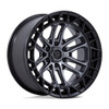 17" Fuel FC874 Celsius Matte Gunmetal Matte Black Lip 17x9 Wheel 6x5.5 1mm Rim