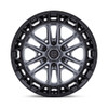 17" Fuel FC874 Celsius Matte Gunmetal Matte Black Lip 17x9 Wheel 6x5.5 1mm Rim