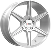 KMC KM711 Prism 22x10.5 5x120 Brushed Silver Wheel 22" 40mm Rim