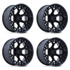 Set 4 17" Fuel 1PC FC873 Charger Blackout 17x9 Wheels 6x5.5 1mm Truck Rims