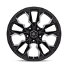 22" Fuel 1PC D803 Flame 22x12 5x5 -44mm Gloss Black Milled Wheel For Jeep Rim
