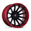 Set 4 20" Fuel FC403 Burn Matte Black Candy Red Lip 20x9 Wheels 6x135 1mm Rims