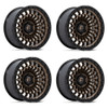 Set 4 20" Fuel FC870 Sinister Matte Bronze Matte Black Lip 20x9 Wheels 6x5.5 1mm