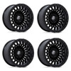 Set 4 20" Fuel 1PC FC870 Sinister Matte Black 20x9 Wheels 6x5.5 1mm Truck Rims