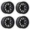 Set 4 22" Fuel FC869 Sigma Blackout Gloss Black Lip 22x9.5 Wheels 6x5.5 18mm Rim