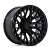 17" Fuel FC869 Sigma Blackout Gloss Black Lip 17x9 Wheel 5x5 -12mm Lifted Rim