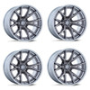 Set 4 20" Fuel FC402 Catalyst Platinum Chrome Lip 20x9 Wheels 8x6.5 1mm Rims