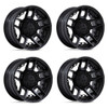 Set 4 20" XD XD871 Slash Matte Black 20x9 5x5 5x5.5 1mm For Jeep Dodge Ram Rims