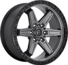 Fuel  D698 Kicker 17x9 6x4.5 Matte Gun Metal Black Bead Ring Wheel 17" 12mm