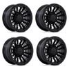 Set 4 20" XD XD870 Bomber Matte Black 20x10 Wheels 8x6.5 -18mm Lifted Truck Rims