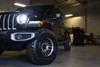 17" KMC KM542 Impact 17x9 6x5.5 Satin Black Machined Wheel -12mm Lifted Rim