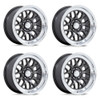 Set 4 17" American Racing VN516 G-Force Anthracite Diamond Cut Lip 17x8 5x4.5 20mm