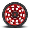 17" Fuel D695 Covert 17x9 5x5 -12mm Wheel Candy Red Black Bead Ring Lifted Rim
