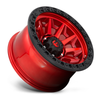 17" Fuel D695 Covert 17x9 5x5 -12mm Wheel Candy Red Black Bead Ring Lifted Rim