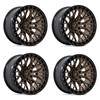 Set 4 17" Fuel FC869 Sigma Matte Bronze Matte Black Lip 17x9 5x5 -12mm Wheels