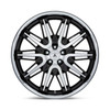 Set 4 20" Asanti Black AB047 Imperator Black Machined SS Lip 20x9 5x120 27mm Rim
