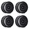 Set 4 20" Asanti Black AB040 Tiara Gloss Black 20x10.5 5x112 5x120 38mm Wheels