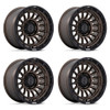 Set 4 17" Black Rhino BR025 Rival Burnt Bronze Black Lip 17x8.5 6x5.5 10mm Rims