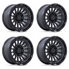 Set 4 17" Black Rhino BR025 Rival Matte Gunmetal Black Lip 17x9 5x5 -12mm Rims