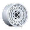 Set 4 17" Black Rhino BR024 AWOL Silver Machined Face 17x8.5 6x5.5 10mm Wheels